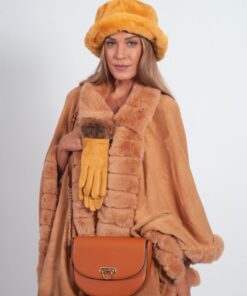 Chronas Accessories - εισαγωγική εταιρεία|GLOVE 3350 18/7/80 (32564) CAMEL BLACK CINNAMON